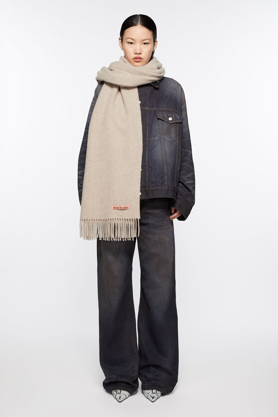 (image for) Unique Value Fringe wool scarf - oversized